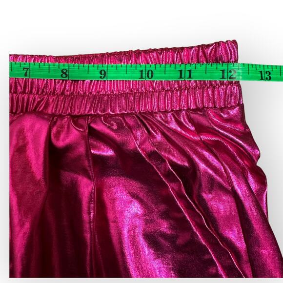 Metallic Hot Pink Short Shorts, Woman’s Size S - Picture 8 of 10